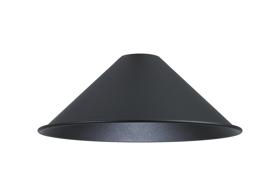 D1032/BL  Dreifa Curved 300mm Shallow Cone (MA) Satin Black Metal Shade